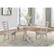 International Concepts Square 42 in Dual Drop Leaf Table with 2 Emily Side Chairs, Washed Gray Taupe, 42 W, 42 L, Wood K09-42DP-C617P - alternate 3